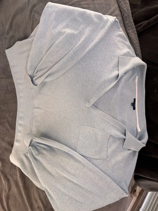 Nautica Light Blue Knit Sweater Top with Navy Label - Picture 1 of 4